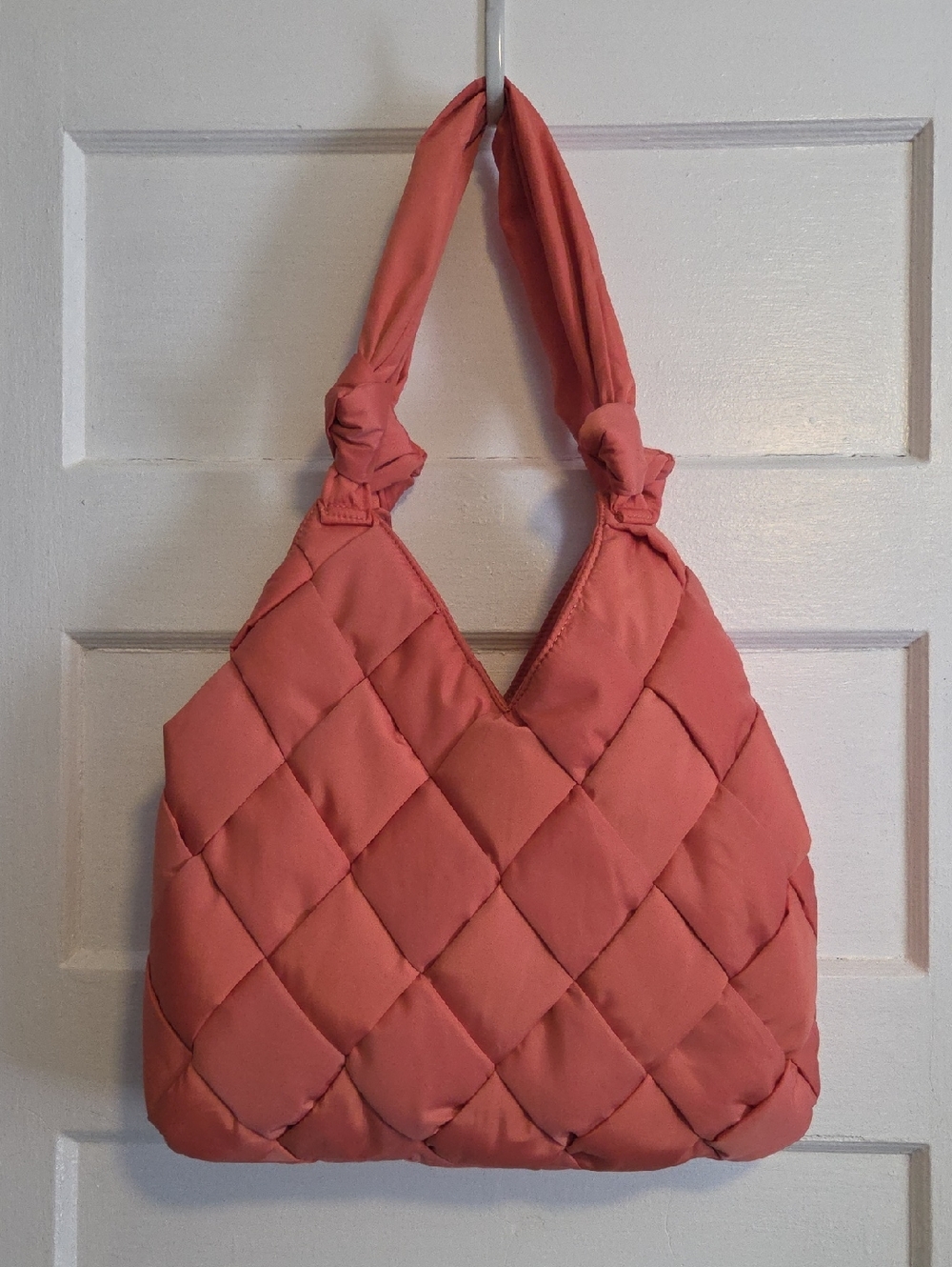 Quilted Coral Shoulder Bag - Stylish Women’s Handbag